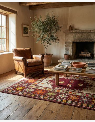 3' 8 x 5' 4 Hand Knotted Anatolian Oriental Wool Rug