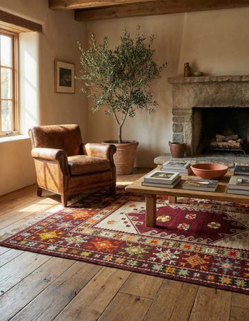3' 8 x 5' 4 Hand Knotted Anatolian Oriental Wool Rug