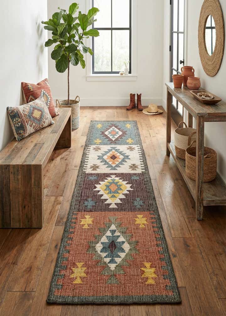 2' 7 x 12' Hand Woven Kala Handwoven Jute Runner Rug
