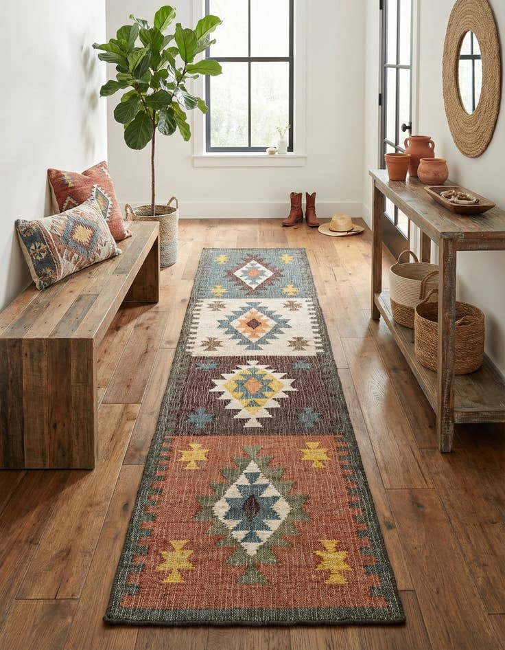 Detail image of 2' 7 x 12'  Hand Woven Kala Handwoven Jute Runner Rug