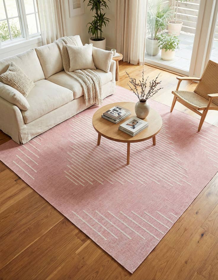 Detail image of 13' x 13'  Washable Modern Indoor / Outdoor Square Rug