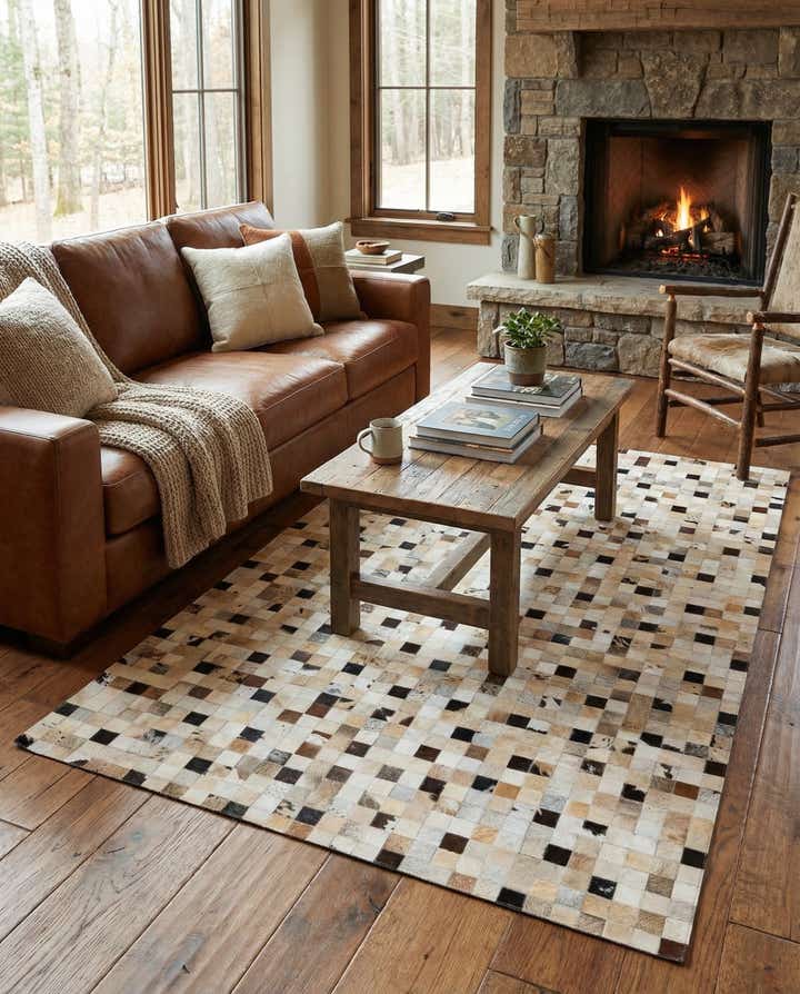 5' x 7' 11 Cowhide Stocks Rug