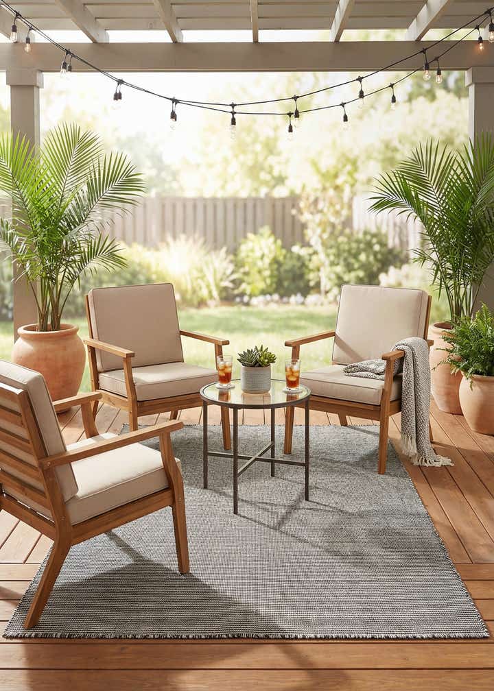 5' 1 x 8' Easy-Clean Jill Zarin Palm Springs Indoor / Outdoor Rug
