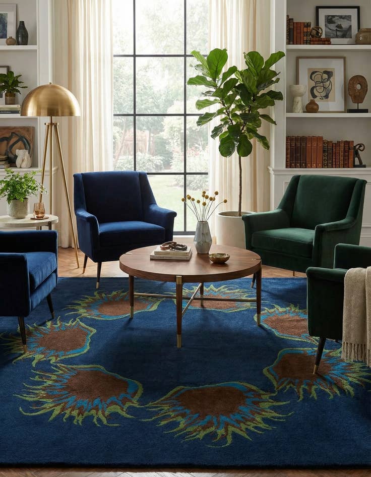 Detail image of 7' 5 x 7' 6 Luna Wool Square Rug