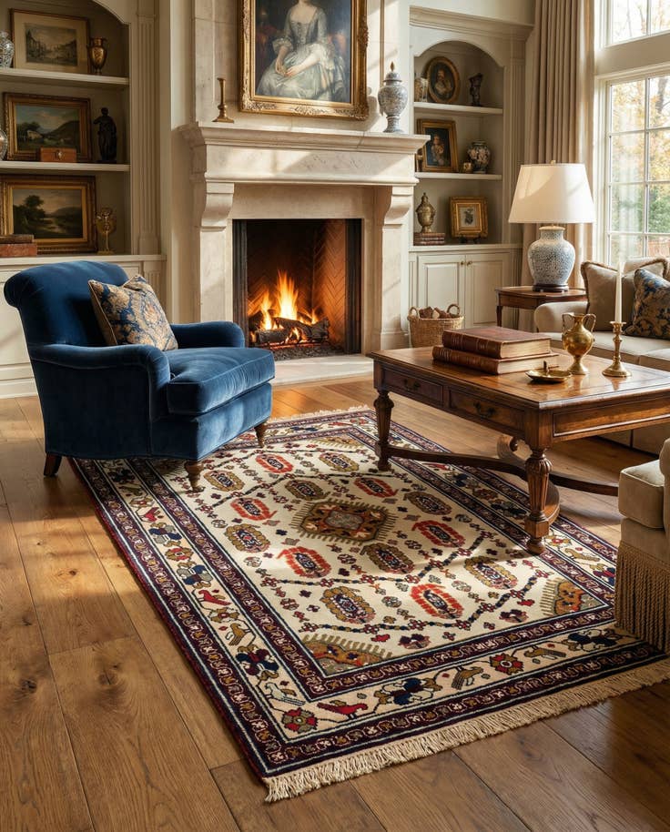 Detail image of 3' 4 x 4' 9 Kazak Rug