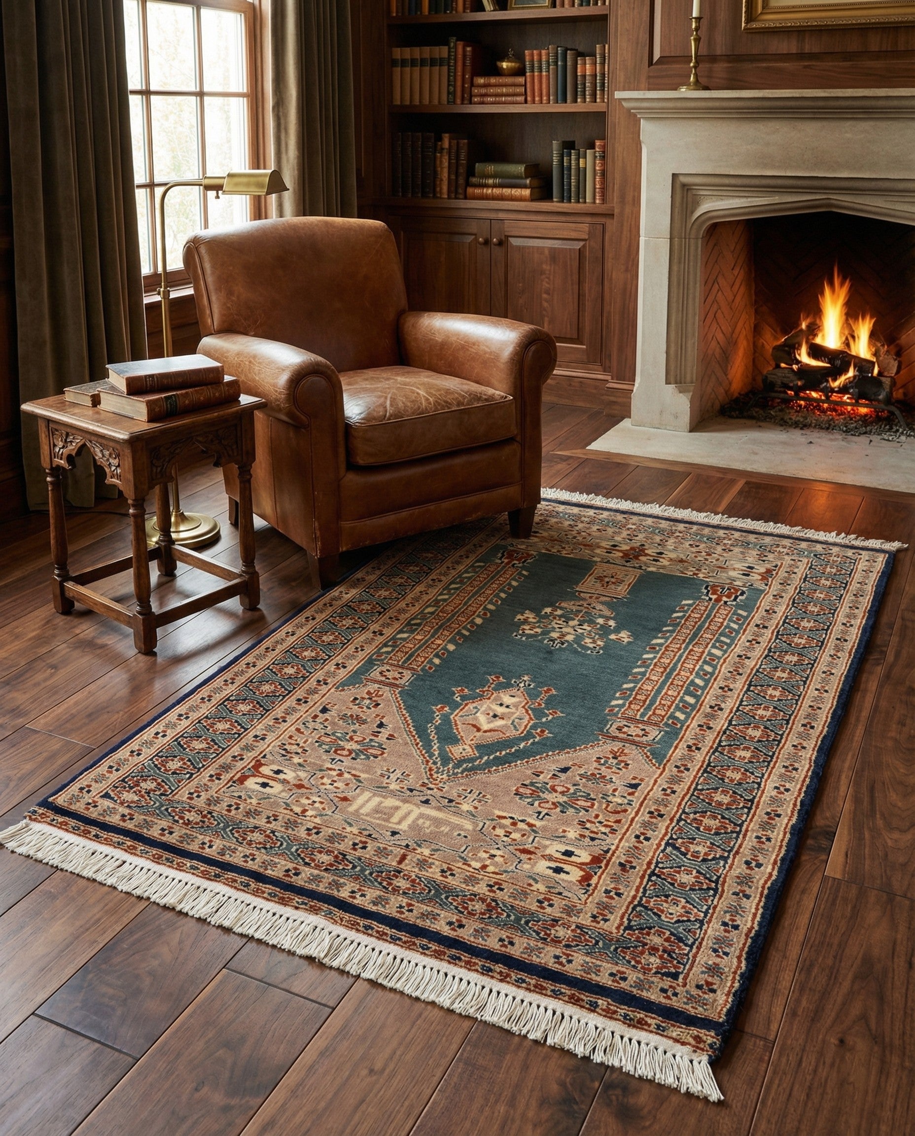  2' 8 x 4' 3  Hand Knotted Bokhara Wool Rug