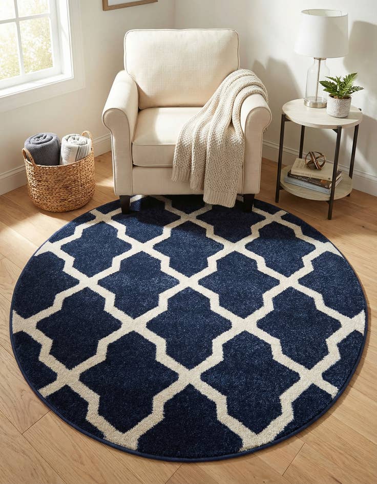 Detail image of 3' x 3' Trellis Round Rug