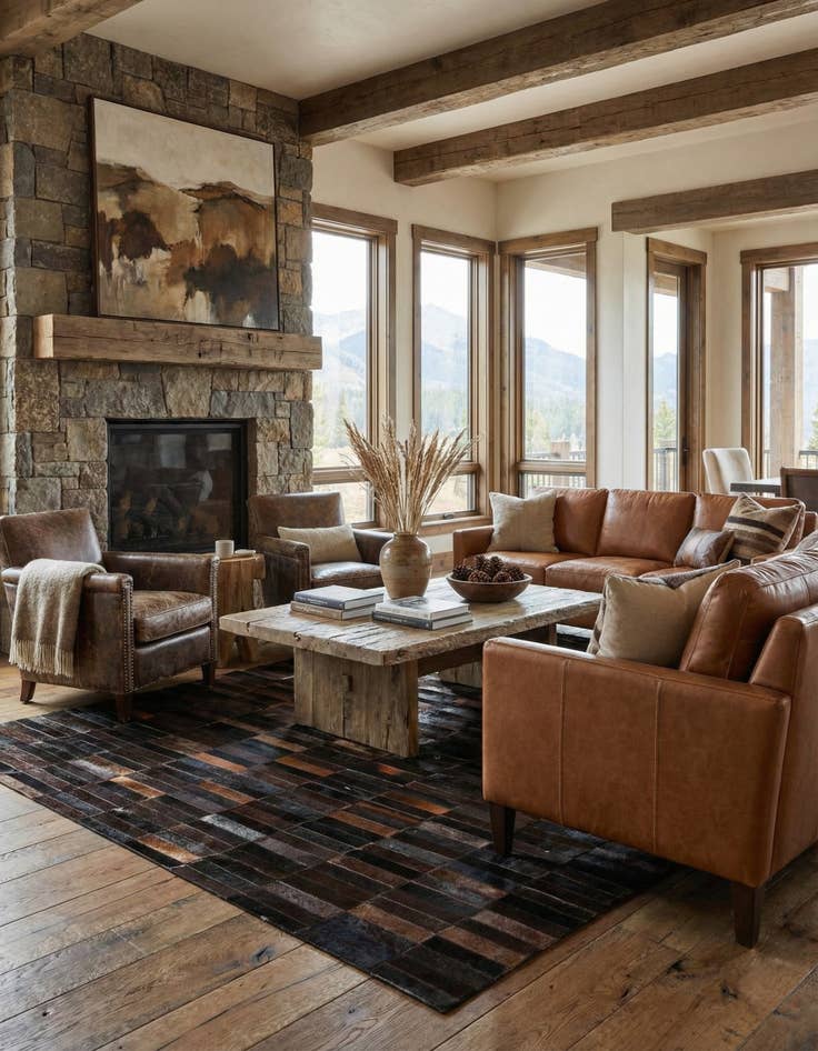 Detail image of  5' x 8' 1 Cowhide - Patchwork Rug