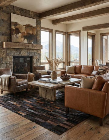 5' x 8' 1 Cowhide - Patchwork Rug