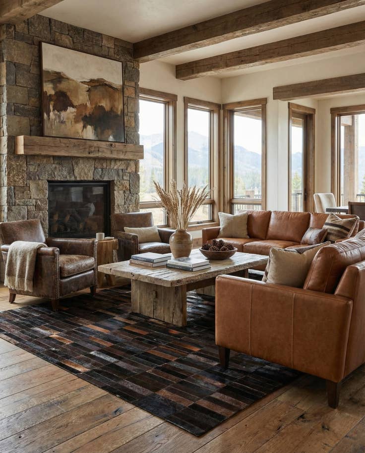 Detail image of 5' x 8' 1 Cowhide - Patchwork Rug