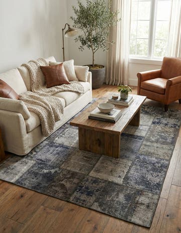 4' 8 x 6' 9 Hand Knotted Ultra Vintage Persian Wool Rug