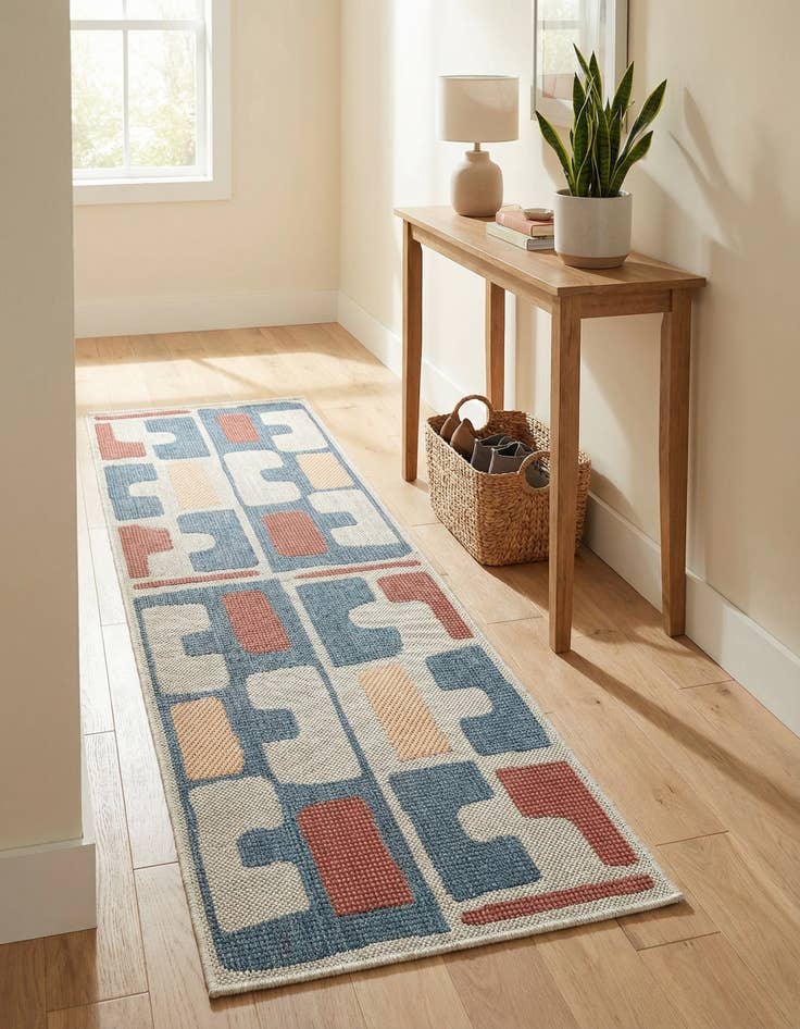 Detail image of 2' x 6' 1  Washable Baja Indoor / Outdoor Runner Rug