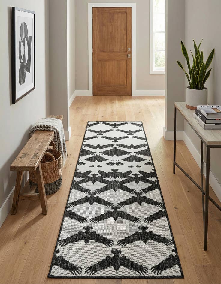Detail image of 2' x 6' Easy-Clean Modern Indoor / Outdoor Runner Rug