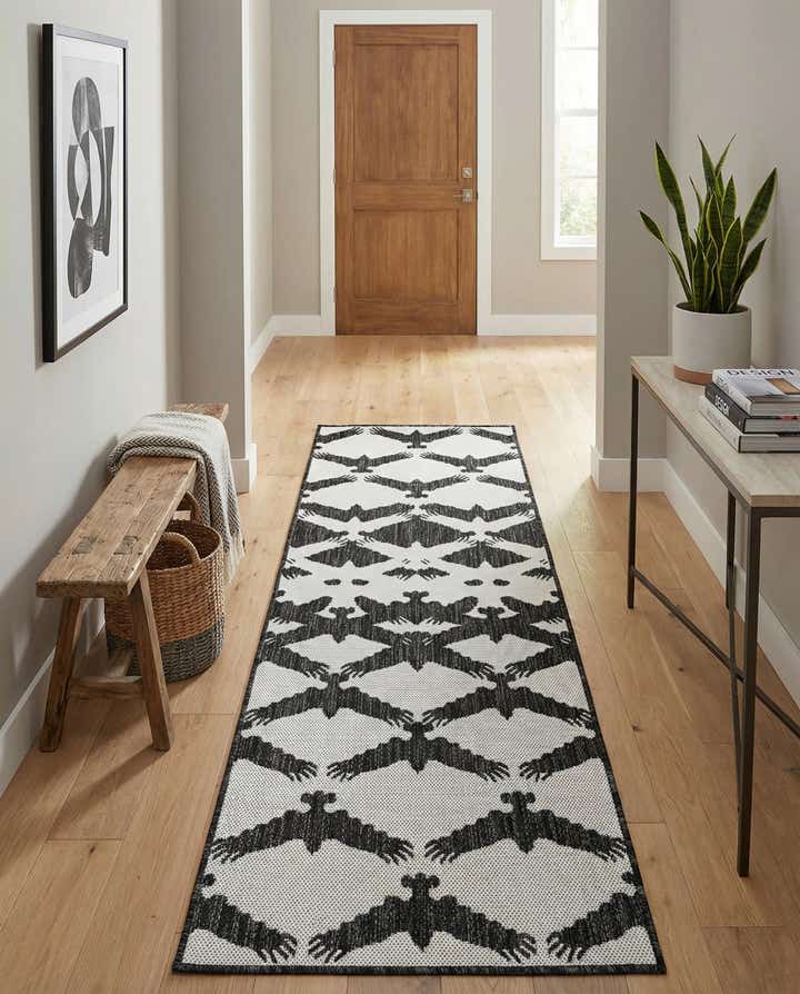 2' x 6' Easy-Clean Modern Indoor / Outdoor Runner Rug
