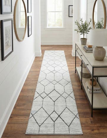 2' 7 x 16' 5 Lattice Trellis Runner Rug