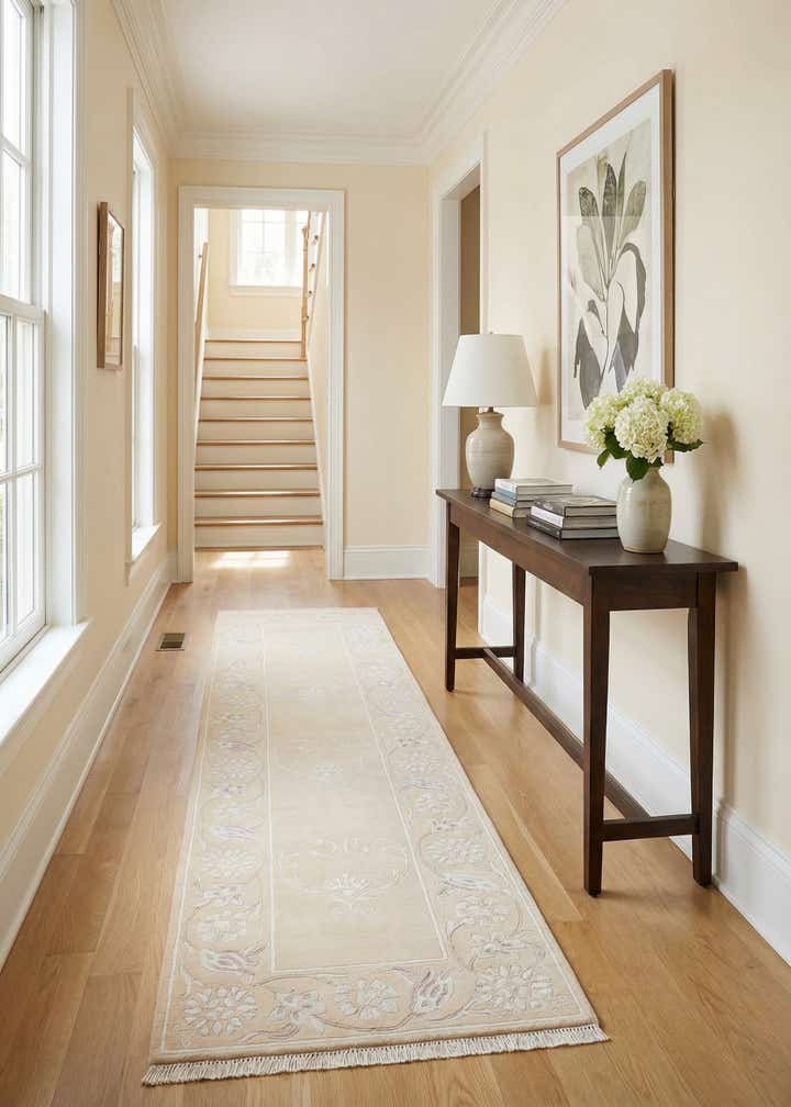 2' 9 x 9' 9 Hand Knotted Darya Wool Runner Rug