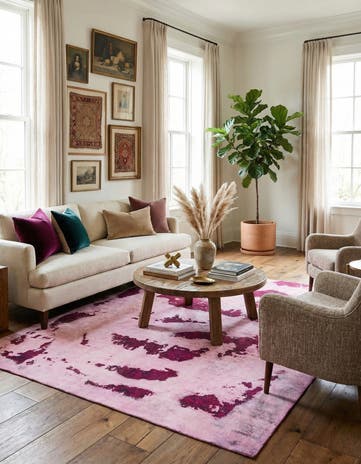 6' 3 x 8' Hand Knotted Ultra Vintage Persian Wool Rug