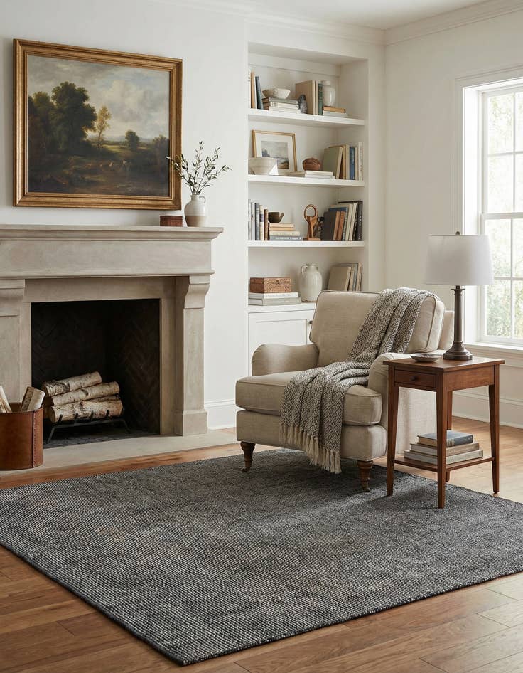 Detail image of  6' 1 x 6' 1  Hand Woven Jill Zarin English Manor Wool Square Rug