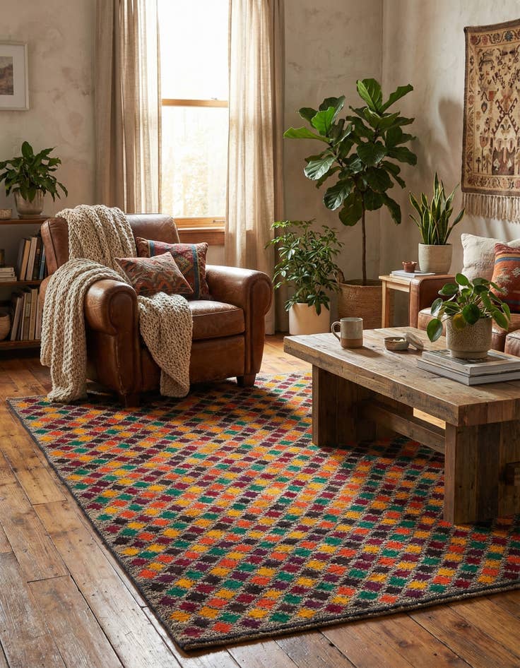 Detail image of  3' 10 x 5' 10  Hand Knotted Balouch Wool Rug