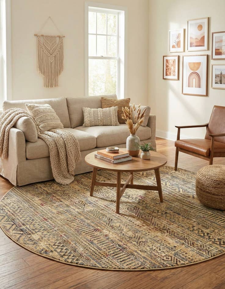 Detail image of  7' 10 x 7' 10 Saturn Round Rug