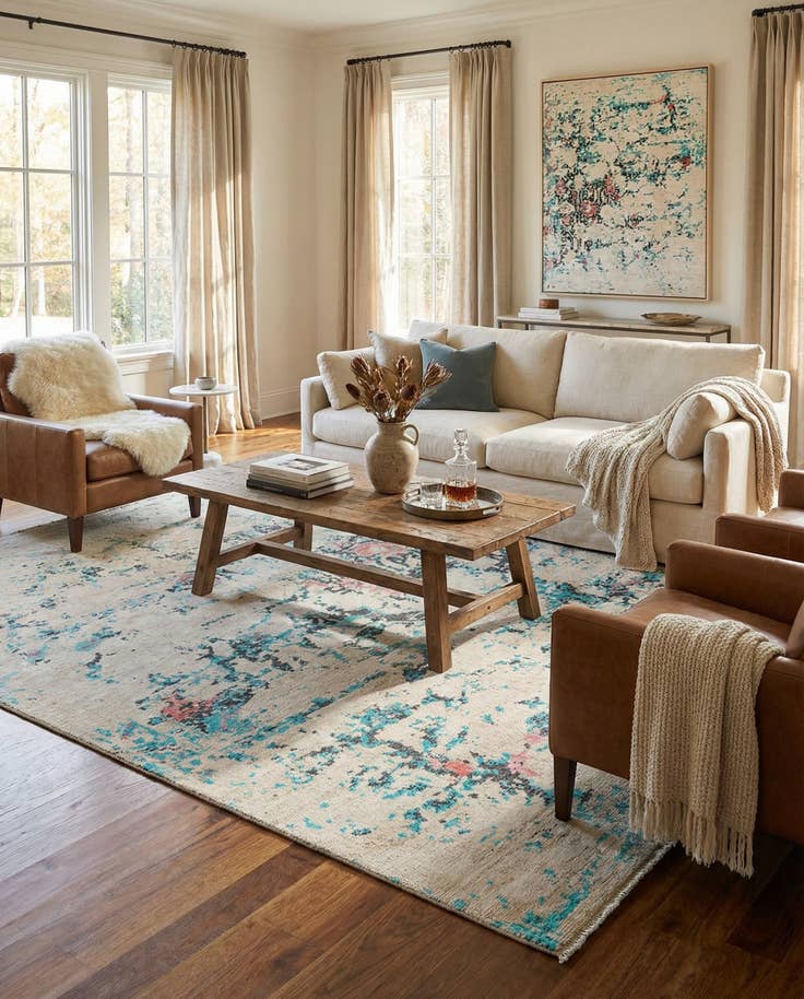 Detail image of 8' 7 x 11' 7 Hand Knotted Moroccan Wool Rug