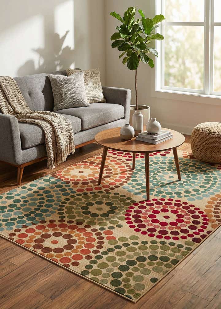 7' x 10' Easy-Clean Modern Indoor / Outdoor Rug