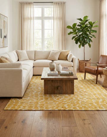 6' x 9' 2 Hand Knotted Moroccan Wool Rug