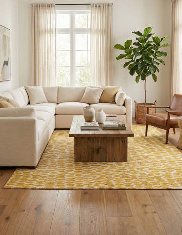 6' x 9' 2 Hand Knotted Moroccan Wool Rug