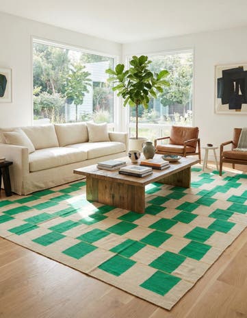 9' 3 x 13' Hand Woven Kilim Modern Wool Rug