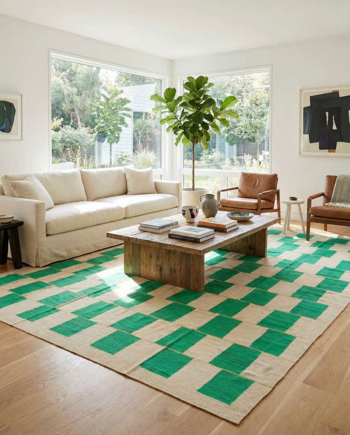 9' 3 x 13' Hand Woven Kilim Modern Wool Rug