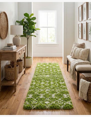 2' x 7' Moroccan Trellis Shag Runner Rug