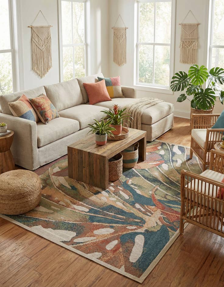 Detail image of  9' x 12'  Washable Baja Indoor / Outdoor Rug