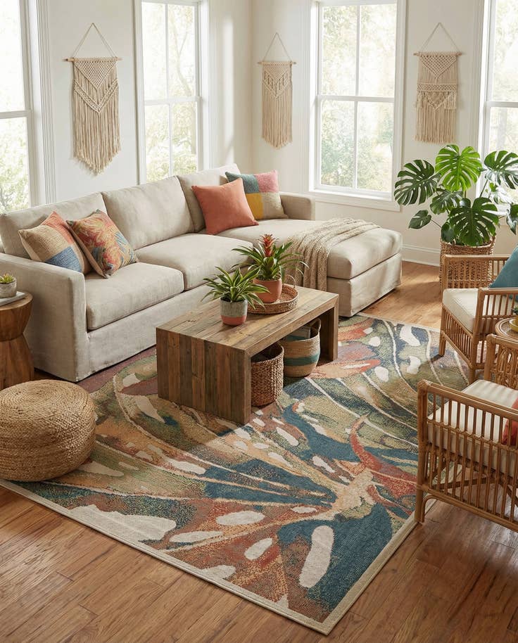 Detail image of 9' x 12' Easy-Clean Baja Indoor / Outdoor Rug