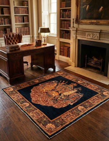 4' 4 x 4' 4 Luribaft Wool Square Rug