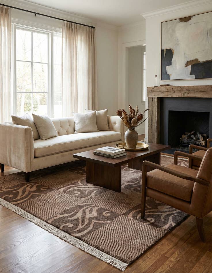 Detail image of 5' 9 x 7' 9  Hand Knotted Darya Wool Rug