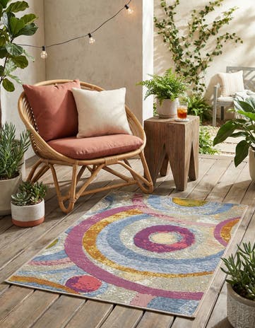 2' x 3' Easy-Clean Modern Indoor / Outdoor Rug