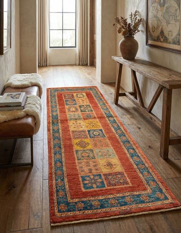 2' 8 x 6' 9 Luribaft Wool Runner Rug