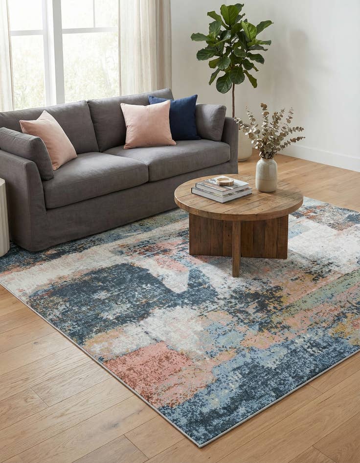 Detail image of 7' 10 x 7' 10 Kamala Washable Square Rug