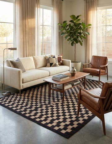 6' 8 x 9' 6 Hand Woven Kilim Modern Wool Rug