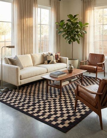 6' 8 x 9' 6 Hand Woven Kilim Modern Wool Rug