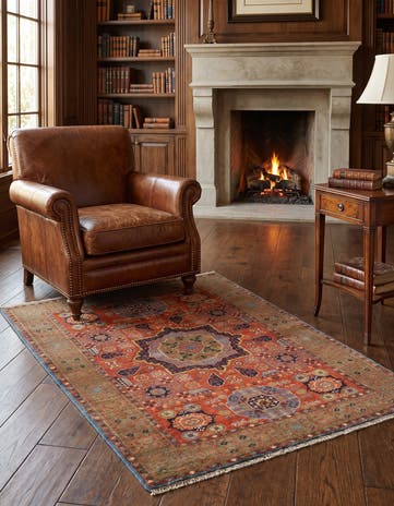 3' 7 x 5' Hand Knotted Mamluk Ziegler Rug