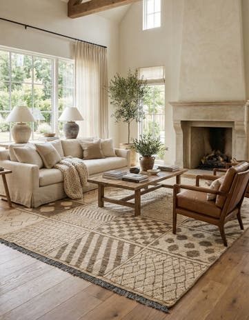 8' 5 x 10' 6 Hand Knotted Moroccan Wool Rug