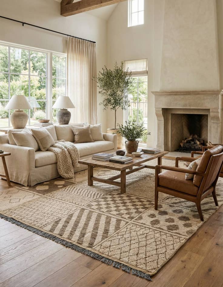 Detail image of 8' 5 x 10' 6  Hand Knotted Moroccan Wool Rug