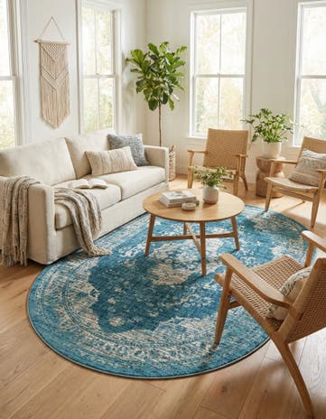 Navy Blue Stockholm Oval Rug