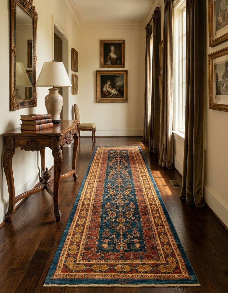 Detail image of 2' 9 x 9' 5 Luribaft Wool Runner Rug