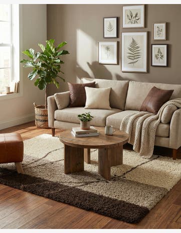 5' 3 x 7' 7 Multi-Tone Shag Rug