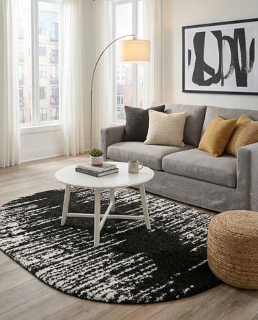  7' 10 x 10' Serenity Shag Oval Rug