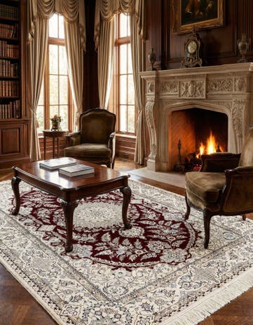 4' 11 x 7' 7 Hand Knotted Nain Rug