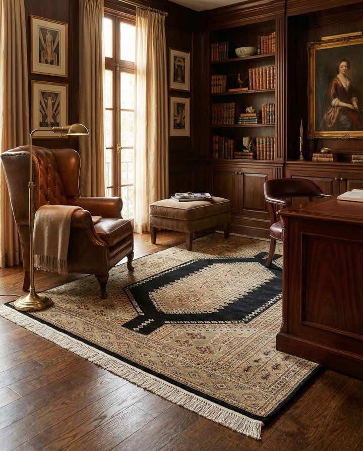 4' 2 x 6' 4 Hand Knotted Bokhara Oriental Rug