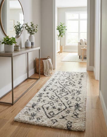 2' 7 x 10' Moroccan Shag Runner Rug